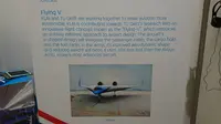 Desain Flying-V, pesawat penumpang yang lebih ramah lingkungan. (Liputan6.com/Dinny Mutiah)