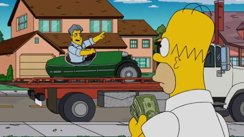 Jay Leno Berburu Mobil Antik ke Rumah Homer Simpson