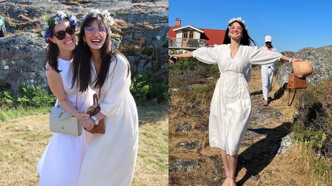 7 Potret Seru Raline Shah Rayakan Festival Midsommar di Swedia Ini Tampil Menawan