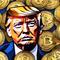 Aset kripto memecoin bertema Donald Trump (TRUMP). (Foto: By AI)