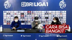 Berita video Pelatih PSIS Semarang, Imran Nahumarury, mengungkapkan caranya untuk membuat para pemain di timnya bangkit dari kebobolan 2 gol saat menghadapi Persija Jakarta pada pekan kedua BRI Liga 1 2021/2022, Minggu (12/9/2021) malam hari WIB.