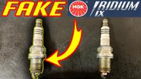 Ilustrasi busi palsu dan asli NGK (YouTube/BoostedMotorspors)