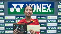 Atlet muda PB Djarum, Mutiara Ayu Puspitasari, sukses membawa pulang gelar dari Slovenia International 2021 dari sektor tunggal putri. (dok PB Djarum)