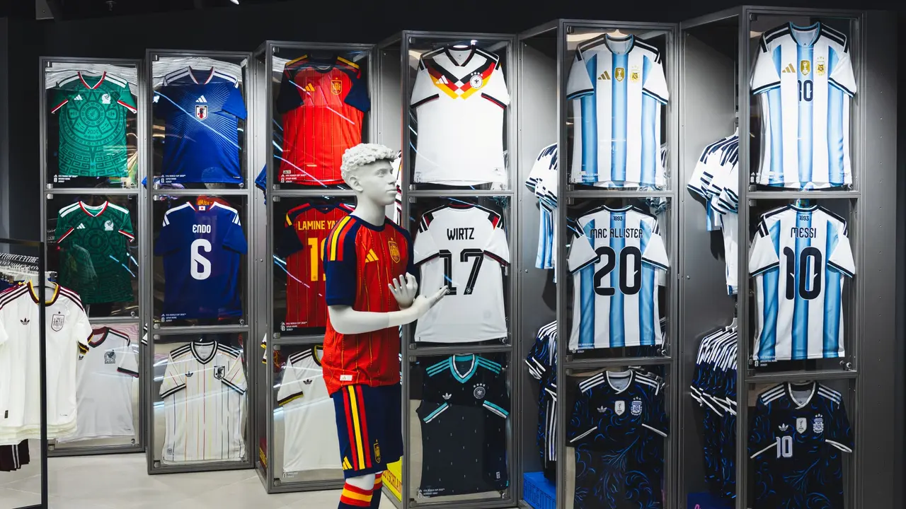 Koleksi jersey peserta Piala Dunia 2026 buatan Adidas dipamerkan di Jakarta