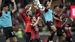 AC Milan menang telak atas Torino dengan skor 4-1. (AP Photo/Luca Bruno)