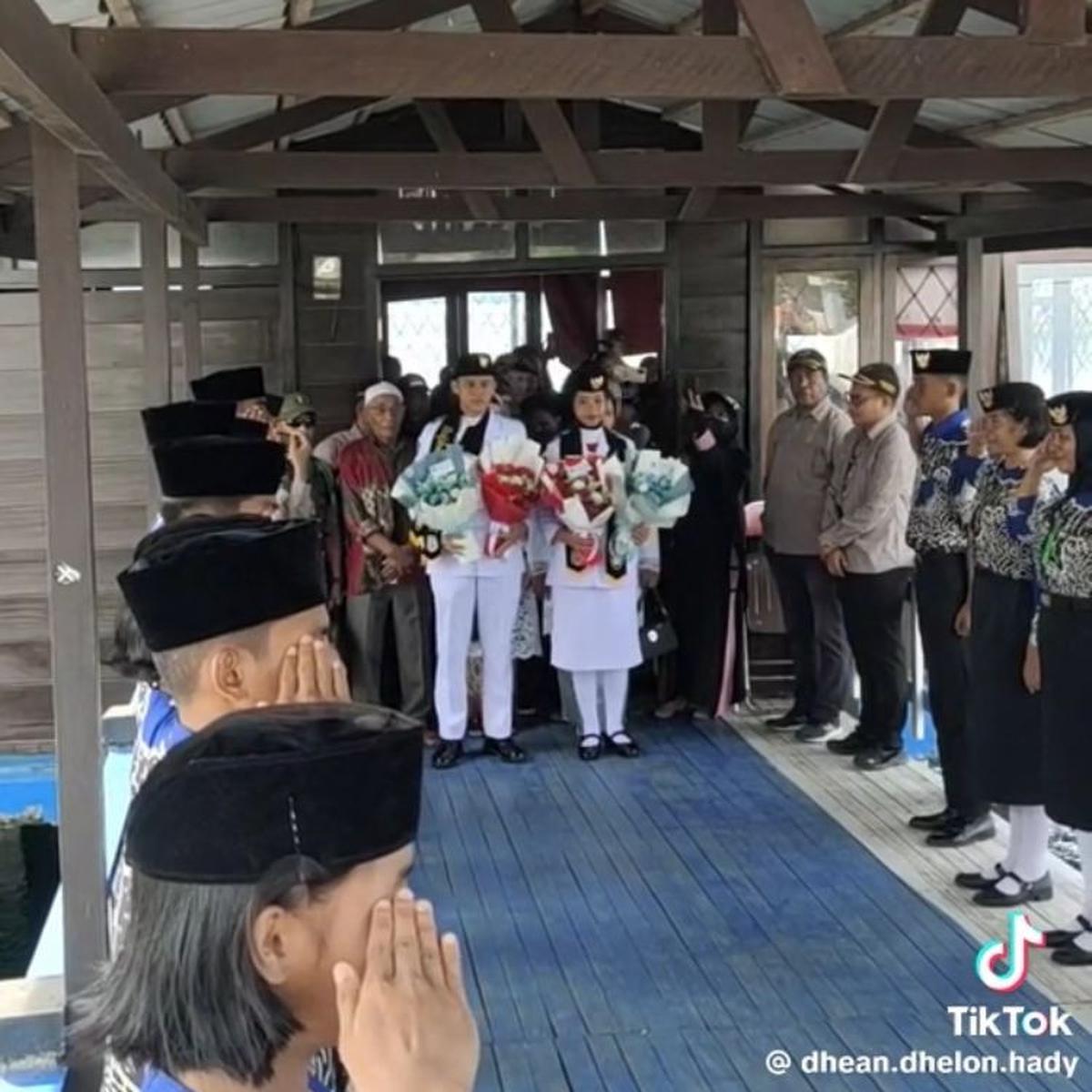 Viral, Ini Momen Penyambutan Fifandra Ardiansyah & Aprillya Putri Paskibraka Asal Halmahera Barat