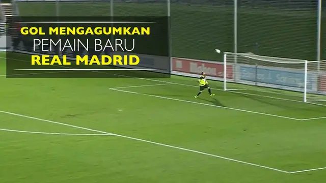 Video gol jarak jauh Sergio Diaz pesepak bola tim Real Madrid Castilla berusia 18 tahun dibuat pada laga Segunda B, Sabtu (3/9/2016).