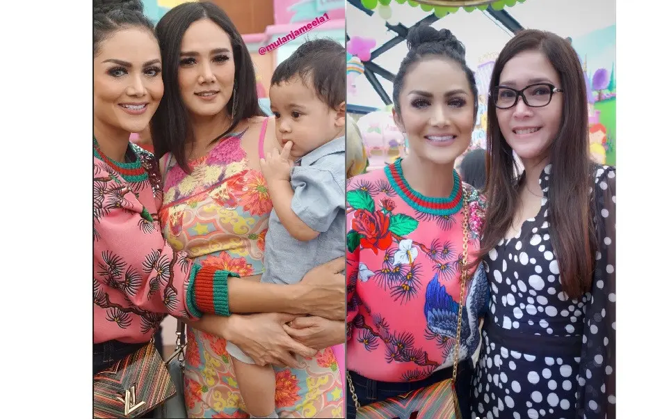 Maia Estianty dan Mulan Jameela hadiri ultah anak Krisdayanti (Foto: Instagram)