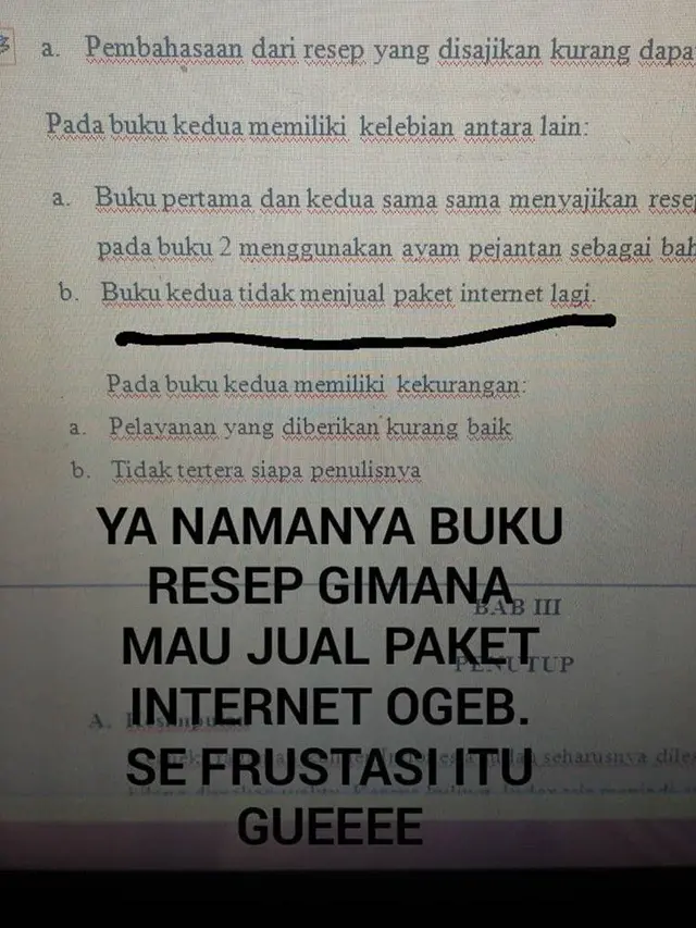 6 Potret Kocak Kesalahan Tulisan di Tugas Mahasiswa Ini Bikin Ketawa Geli