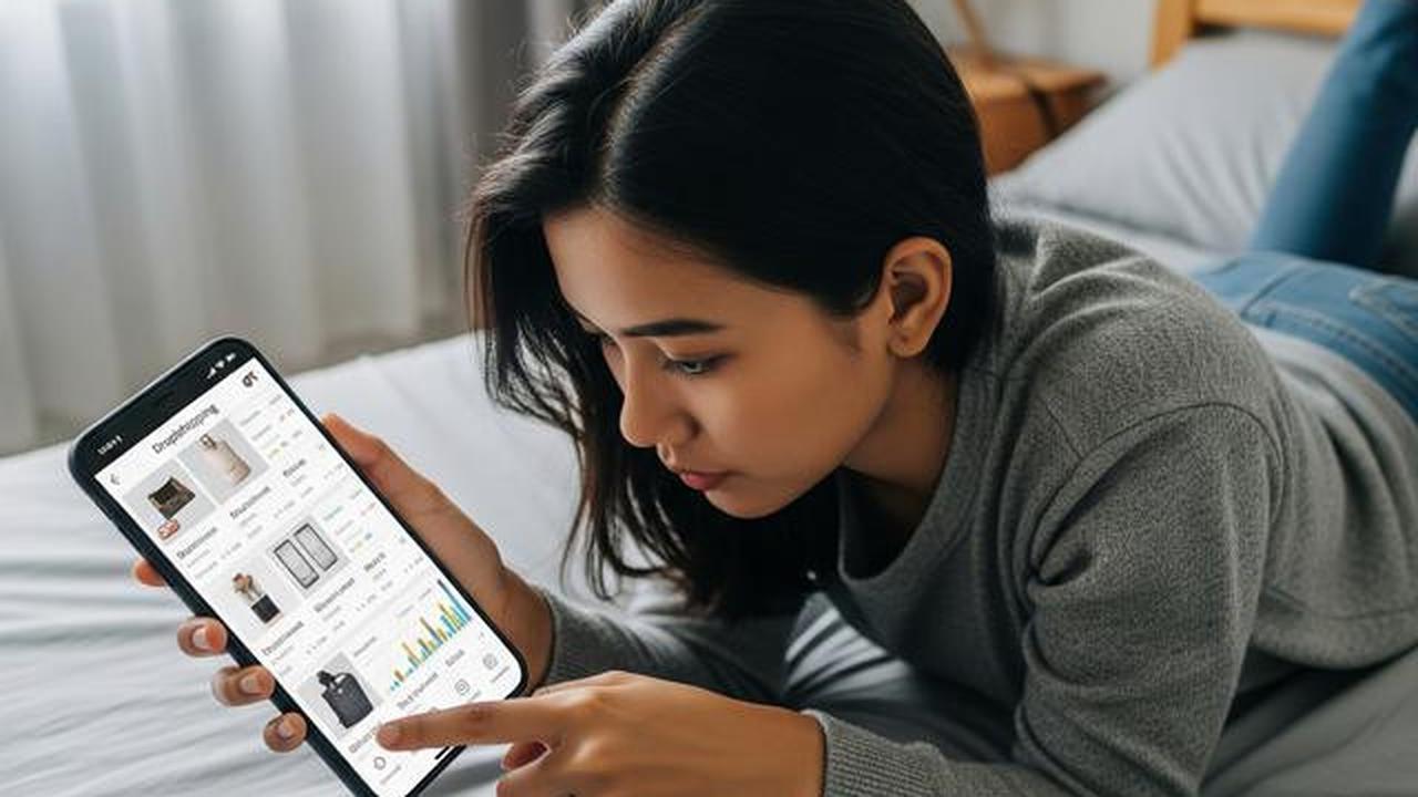 Ilustrasi Dropshipping Menggunakan HP