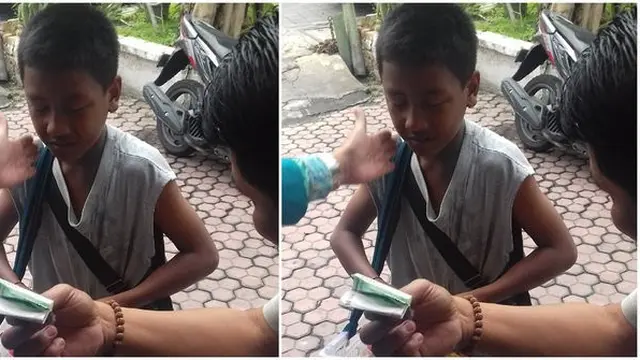 Bocah Berjualan Sambil Sekolah