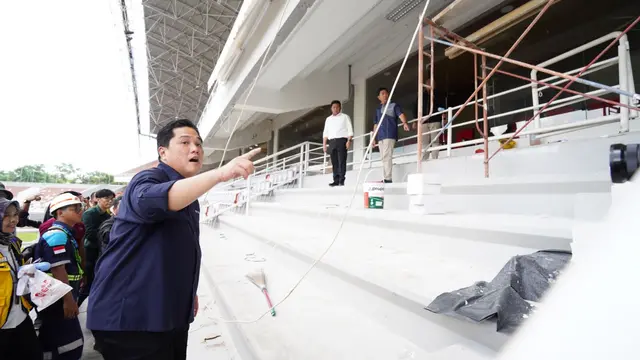 Ketua Umum PSSI, Erick Thohir Tinjau Stadion Gelora Sriwijaya Jakabaring