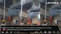 Ledakan tungku Smelter PT ITSS di kawasan PT Indonesia Morowali Industrial Park (IMIP) Kabupaten Morowali, Sulawesi Tenggara pada Minggu (24/12/2023) pagi. (YouTube Liputan6)