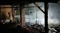 Bangunan tempat budi daya jamur di Banyuwangi ludes terbakar (Istimewa)