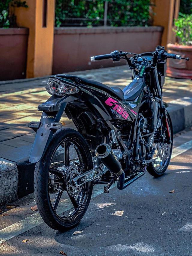 10 Potret Modifikasi Suzuki Satria F150, Underbone Kurus yang Bisa Dibikin Keren