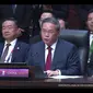 Perdana Menteri Republik Rakyat Tiongkok (RRT) Li Qiang dalam pidato pembukaan di 20th ASEAN-China Summit sebagai rangkaian KTT ke-43 ASEAN, Rabu (6/9/2023). (Youtube Sekretariat Presiden)