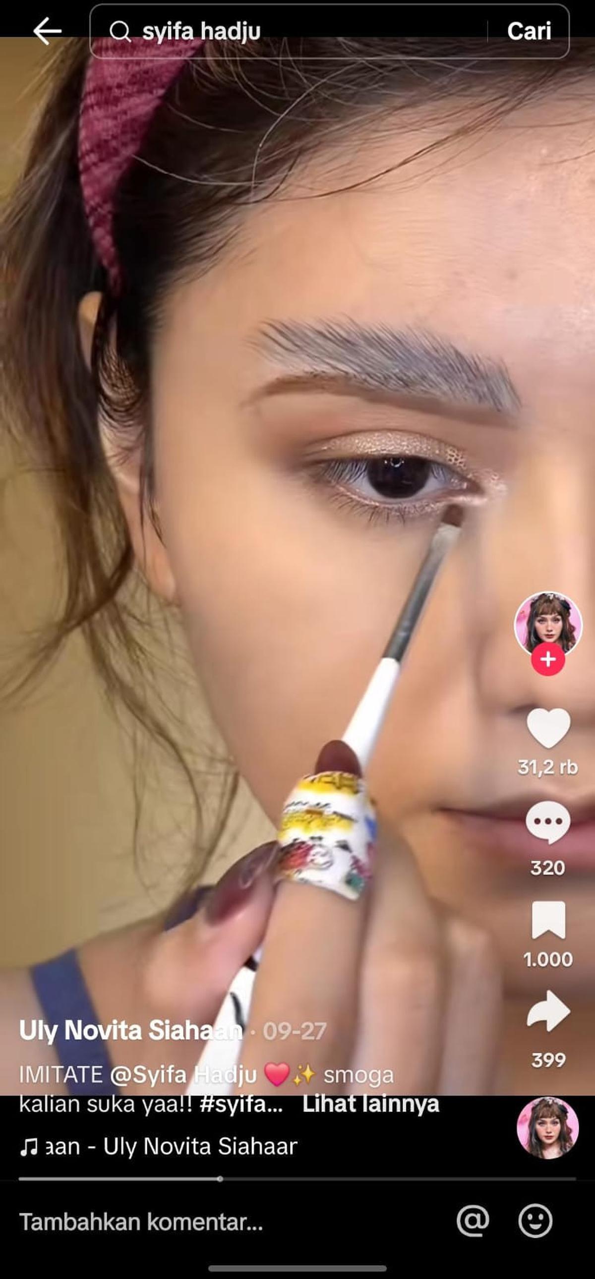 Glittery Eye Make Up: Make Up Imitasi Syifa Hadju