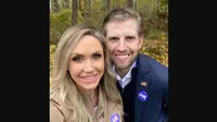 Putra Presiden Donald Trump, Eric Trump, dan istrinya Lara Trump. Dok: Twitter Eric Trump @erictrump