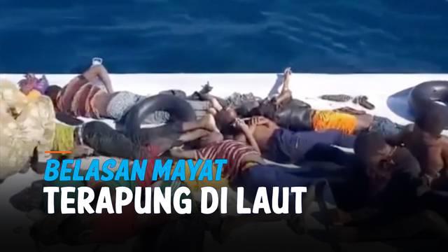 Petugas penjaga pantai Libya temukan sejumlah perahu terombang-ambing di laut Mediterania. Perahu kayu berisi migran yang akan melintasi laut menuju benua Eropa. Belasan diantaranya sudah meninggal dunia karena kelelahan.