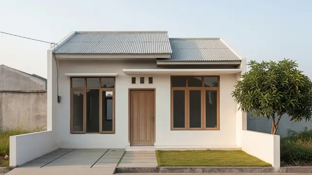 Rumah Minimalis Atap Asbes dengan Konsep Rumah Tumbuh