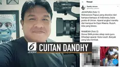 Jurnalis sekaligus aktivitas Dandhy Dwi Laksono ditetapkan sebagai tersangka pada kasus ujaran kebencian pada kerusuhan di Papua.