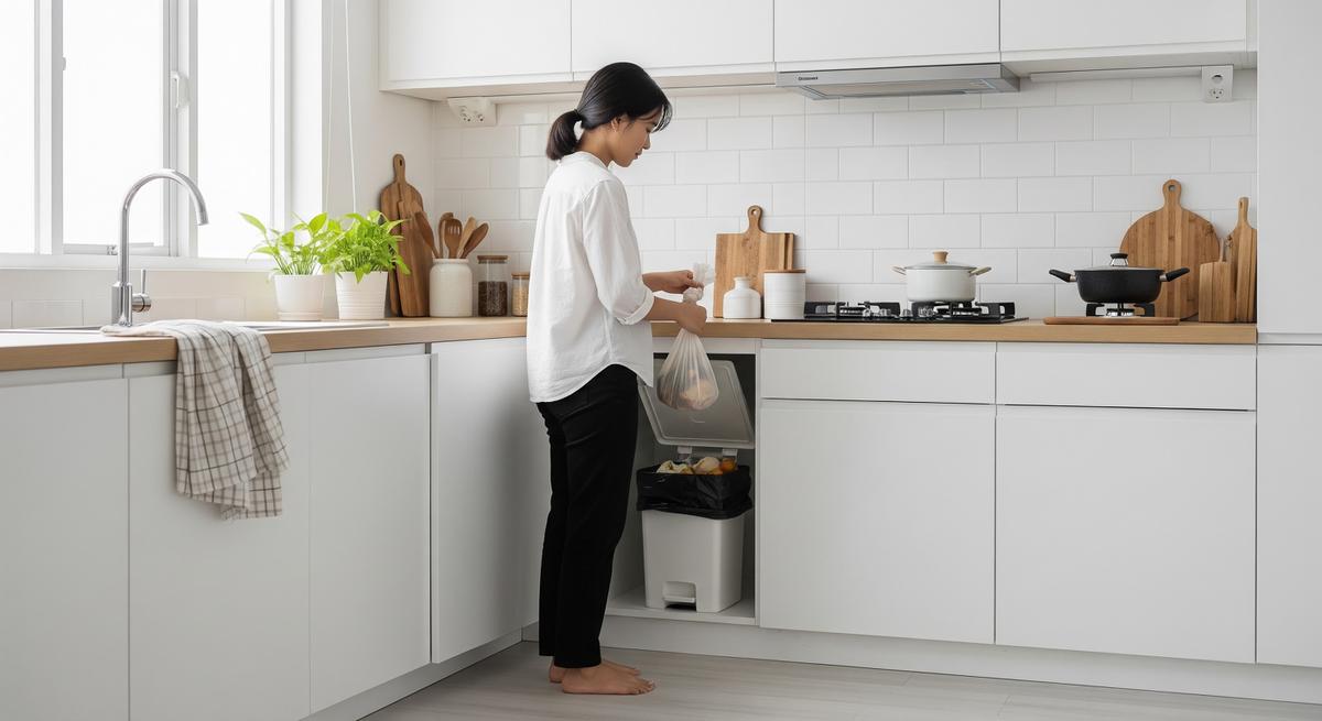 Cara Membersihkan Keranjang Sampah yang Mulai Berbau agar Kembali (AI Generated)