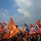 Demo The Jak Mania di depan Istana (Liputan6.com/ Oscar Ferri)