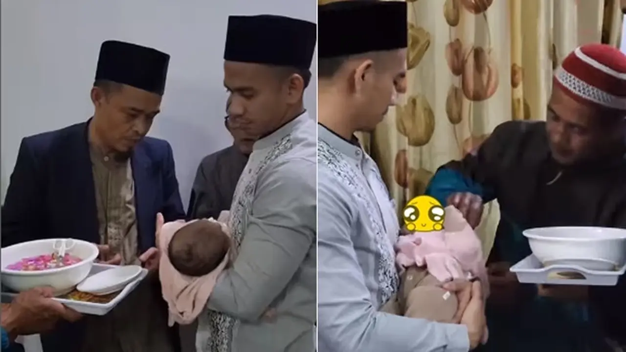 6 Momen Aqiqah Anak Pertama Ridho 2R dan Syifa, Digelar Sederhana
