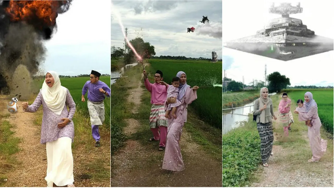 Mayoritas orang-orang akan melakukan foto keluarga dengan pose yang formal.