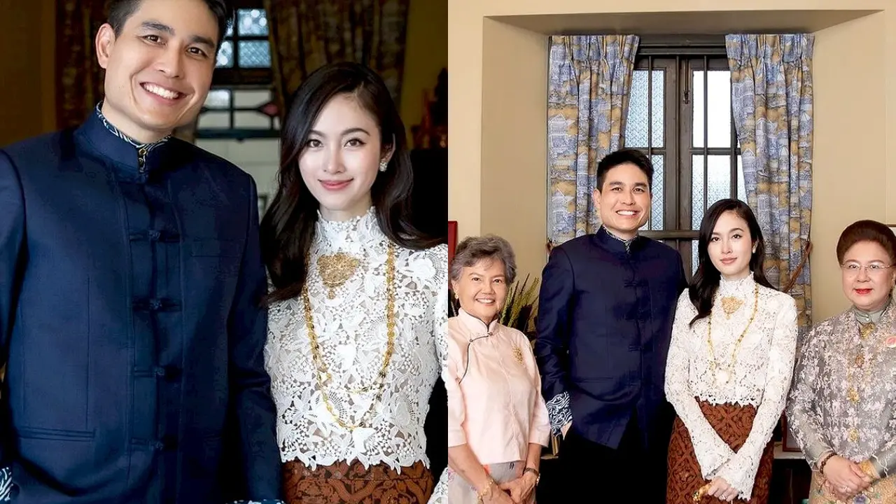 5 Pesona Nong Poy Kenakan Baju Lace dan Kain Batik khas Negaranya saat Hadiri Acara Asosiasi Peranakan Thailand