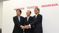 Toyota, Nissan, dan Honda sepakat untuk bekerja sama membangun stasiun pengisian bahan bakar hidrogen di Jepang (Foto: Yahoo). 