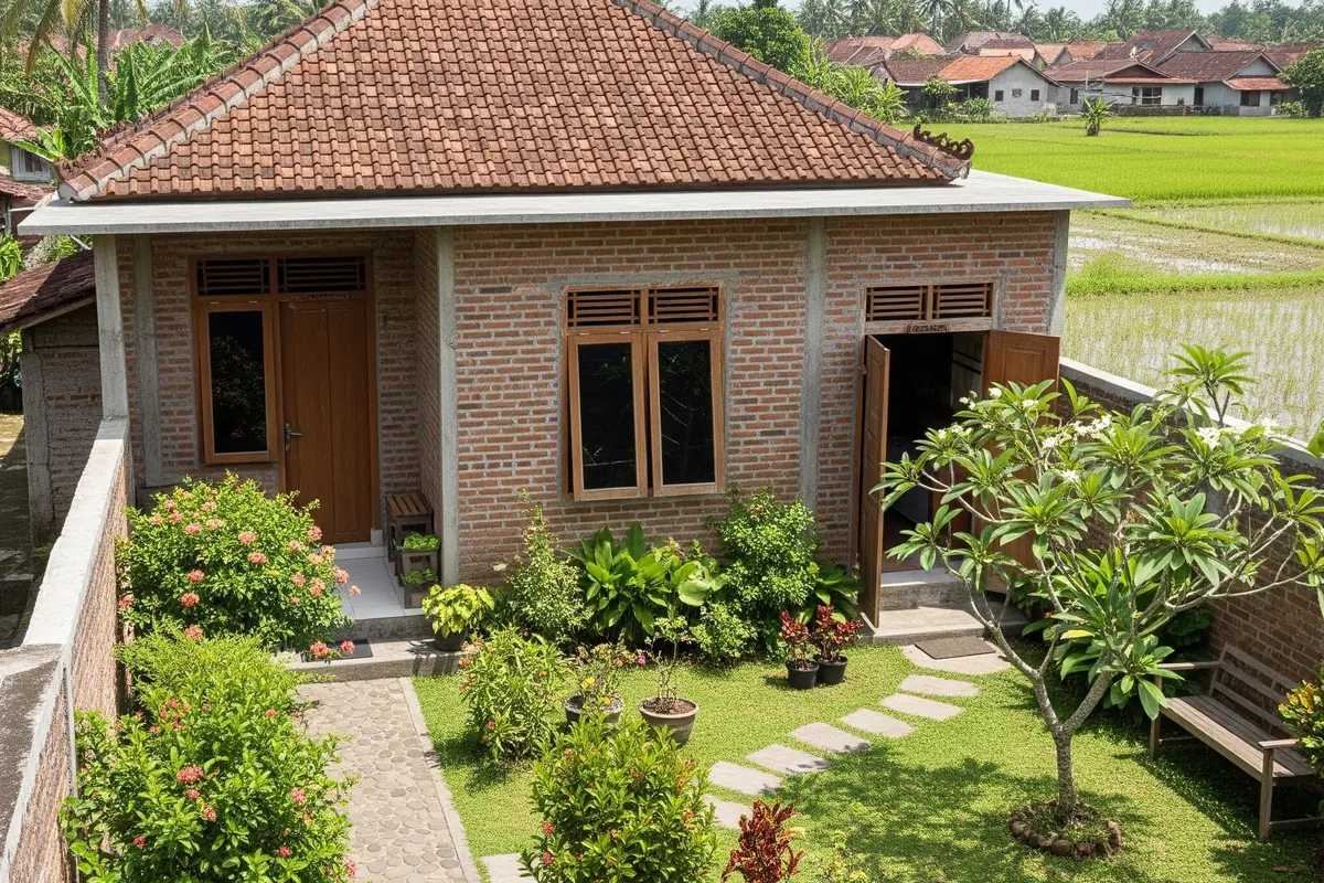 9 Contoh Rumah 1 Lantai di Kampung dengan Backyard Nyaman Buat Keluarga, Hunian Sejuk