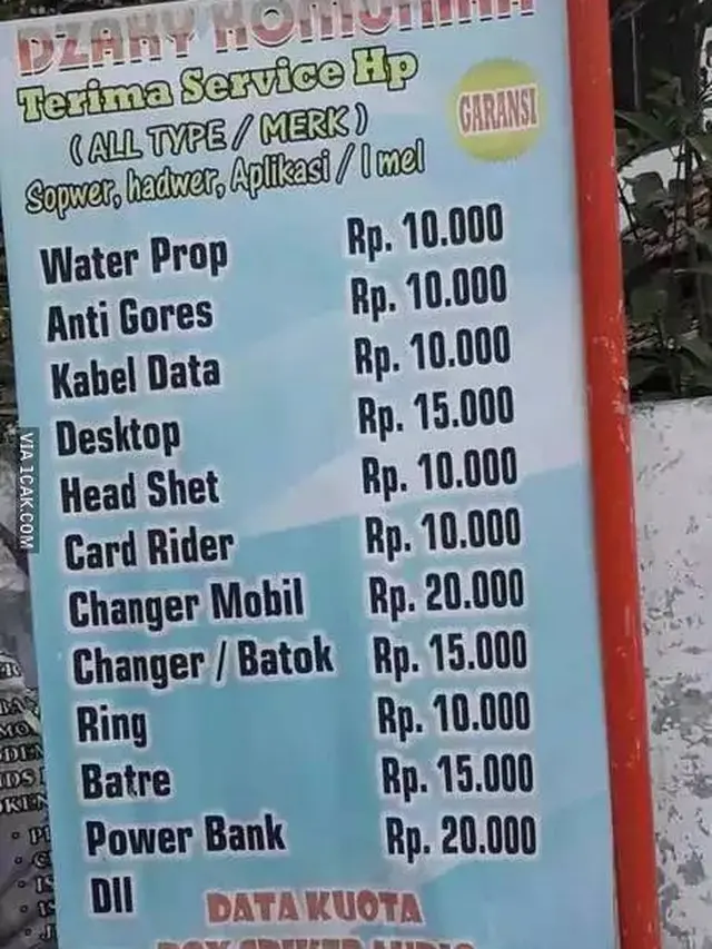 8 Potret Tulisan Nyeleneh di Tempat Servis Elektronik Ini Bikin Tepuk Jidat