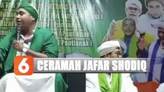 Dalam ceramahnya, Jafar Shodiq menyinggung Ma'ruf Amin dan bertanya kepada jemaah yang hadir.