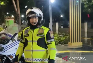 Anggota Direktorat Lalu Lintas Polda Metro Jaya Brigadir Fajar Permana. (Antara)
