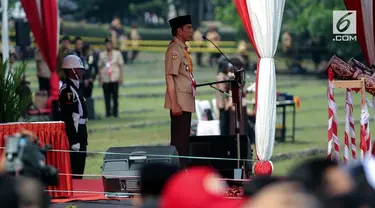 Presiden Joko Widodo atau Jokowi membuka secara resmi acara Raimuna Nasional XI Gerakan Pramuka 2017 di Bumi Perkemahan Cibubur