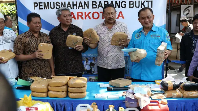 BNN Musnahkan Narkotika dari 10 Kasus Berbeda