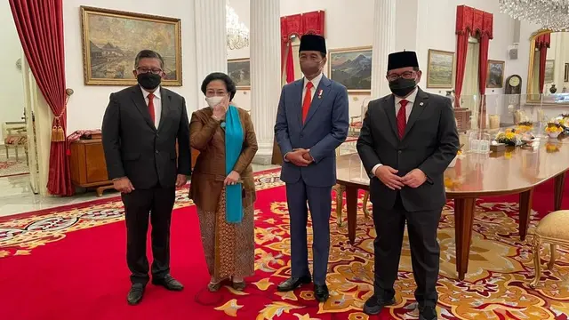 Suasana Pelantikan Megawati Menjadi Ketua Dewan Pengarah Badan Riset dan Inovasi Nasional (BRIN).