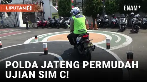 VIDEO: Permudah Ujian SIM C, Polda Jateng Hapus Jalan Zig Zag