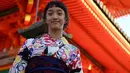Perempuan yang akrab disapa Aisha ini lahir pada 30 Agustus 2004, dan kini usianya sudah menginjak 13 tahun. Wajahnya sangat anggun, apalagi saat Aisha mengenakan Kimono Jepang seperti ini. (Instagram/duta507)