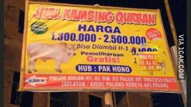 6 Spanduk Jualan Hewan Ini Bikin Geleng Kepala