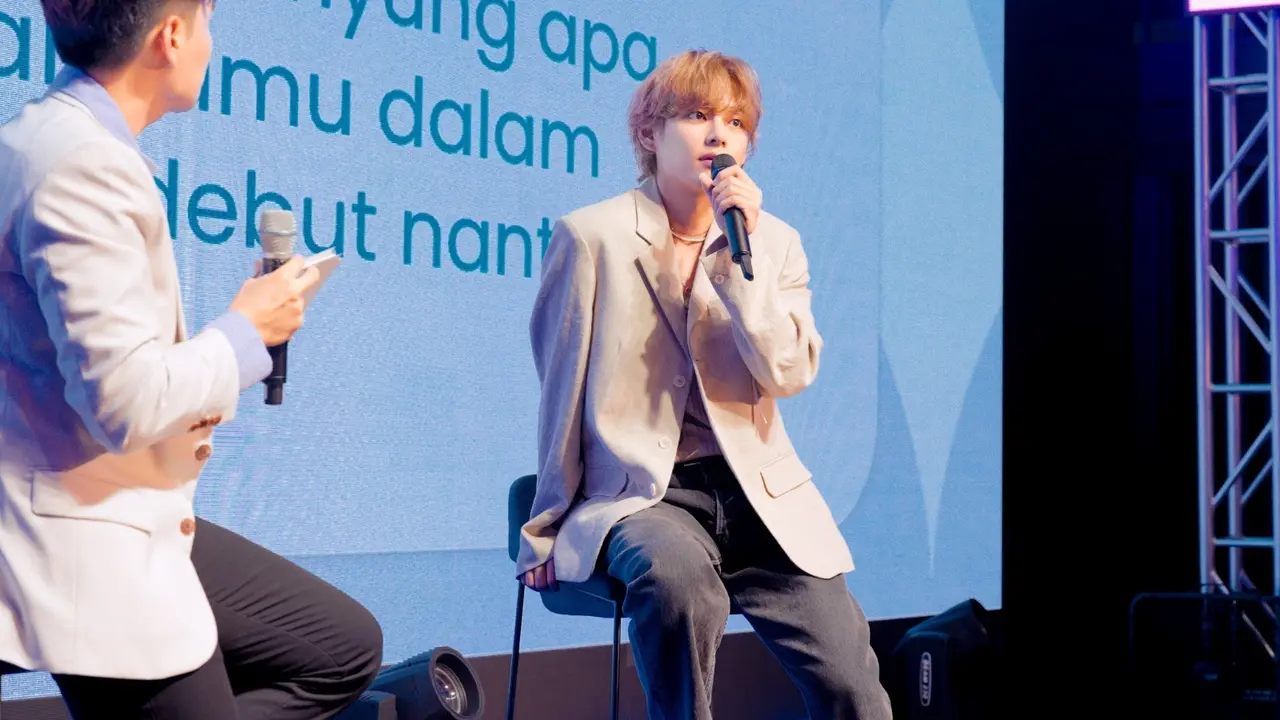 SimInvestival Goes to Korea yang berlangsung di SJ Kunsthalle, Gangnam, Korea Selatan pada Minggu (11/6/2023). Dalam gelaran ini hadir Brand ambassador SimInvest, Kim Taehyung atau V BTS. (Dok Sinar Mas)