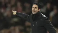 Mikel Arteta, manajer tim Arsenal. (c) AP Photo/Kirsty Wigglesworth