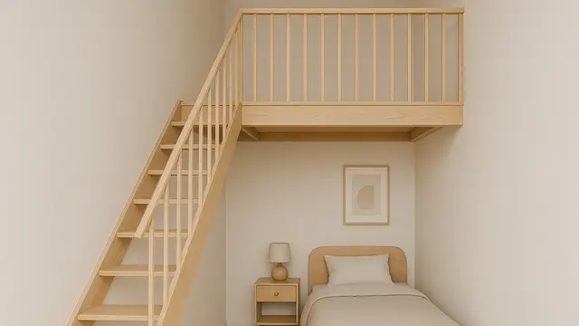 Desain Tangga untuk Kamar Mezzanine
