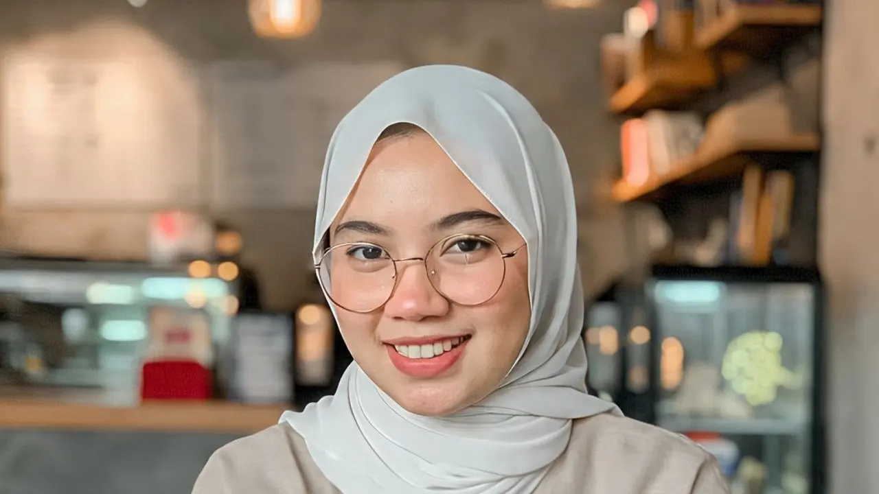 Model Kacamata untuk Wajah Oval Berhijab