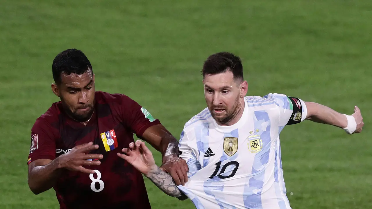 FOTO: Argentina Bantai Venezuela di Kualifikasi Piala Dunia 2022