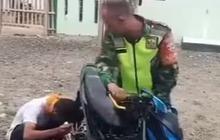 Anggota TNI Gregetan Paksa Tempelkan Kuping Pemuda ke Knalpot Brong, Aksinya Jadi Sorotan