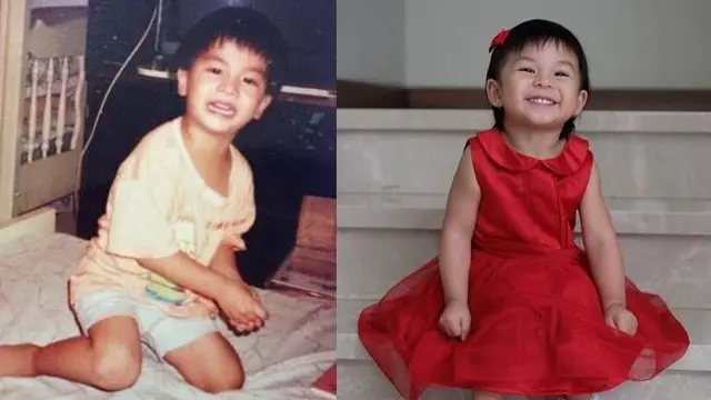 Foto Masa Kecil Artis dan Anak Mirip Banget
