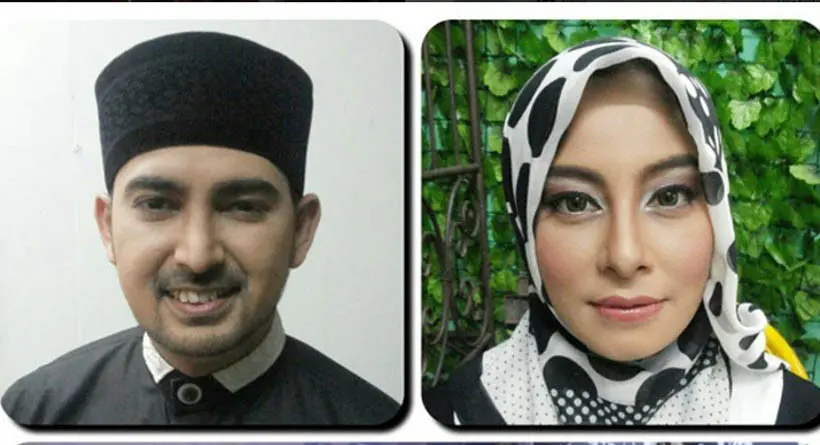 Ustaz Ahmad Alhabsyi dan istri Putri Aisah Aminah