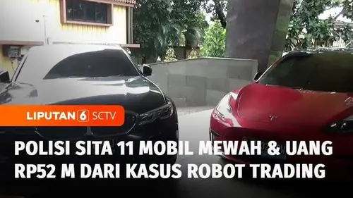 VIDEO: Fantastis! Uang Rp52 M dan 11 Mobil Disita dari Kasus Robot Trading, Ada 15 Tersangka